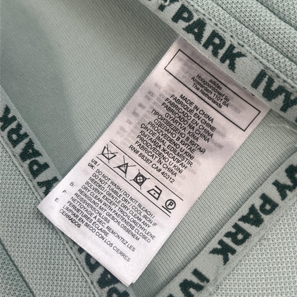 Adidas Ivy Park Blazer Jacket Womens Small Mint Green Track Stripe Beyonce - Picture 10 of 16